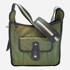 Louis Vuitton* Authentic Women's Mary Kate Green Monogram Shoulder Bag with Seri